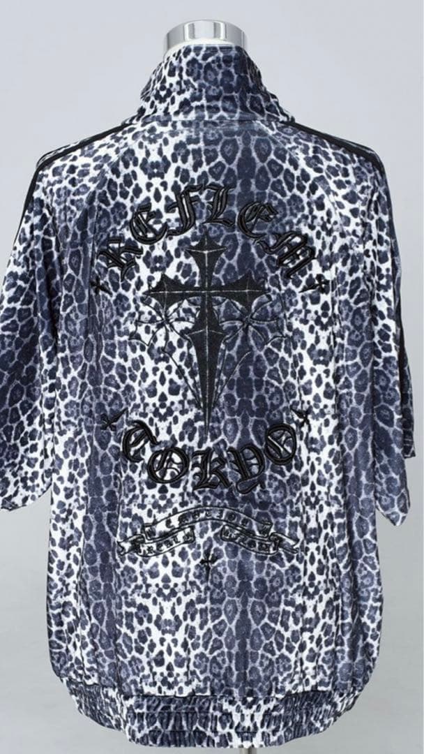 『REFLEM/レフレム』クロス刺繍ベロアトラックジャージレオパード