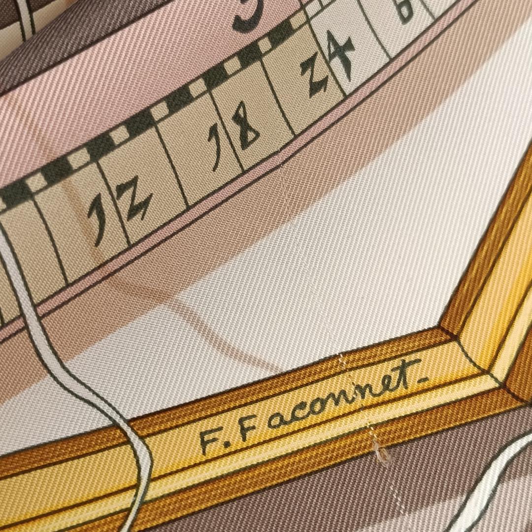 エルメス スカーフ カレ90 占星術 DIES ET HORE シルク ベージュ