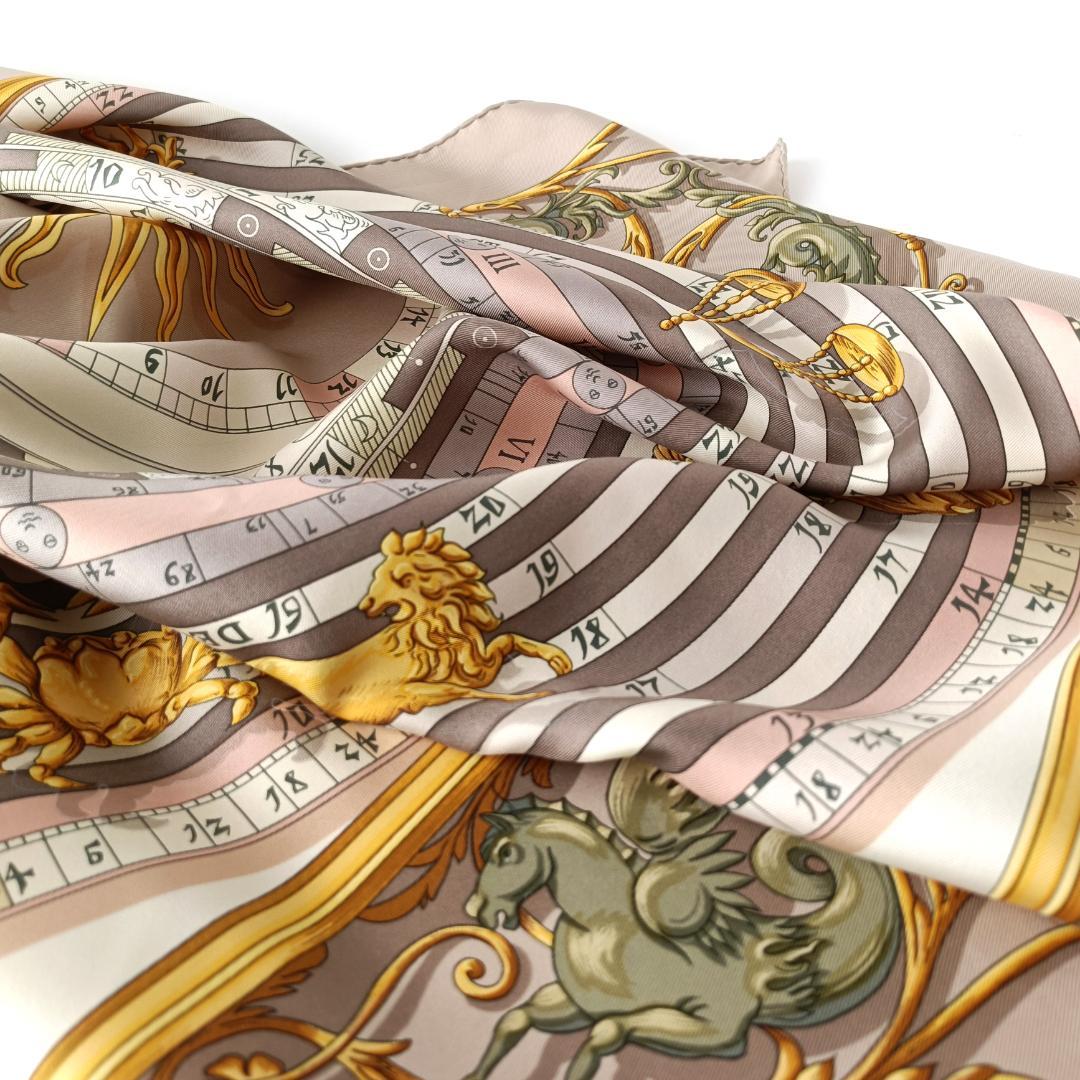 エルメス スカーフ カレ90 占星術 DIES ET HORE シルク ベージュ