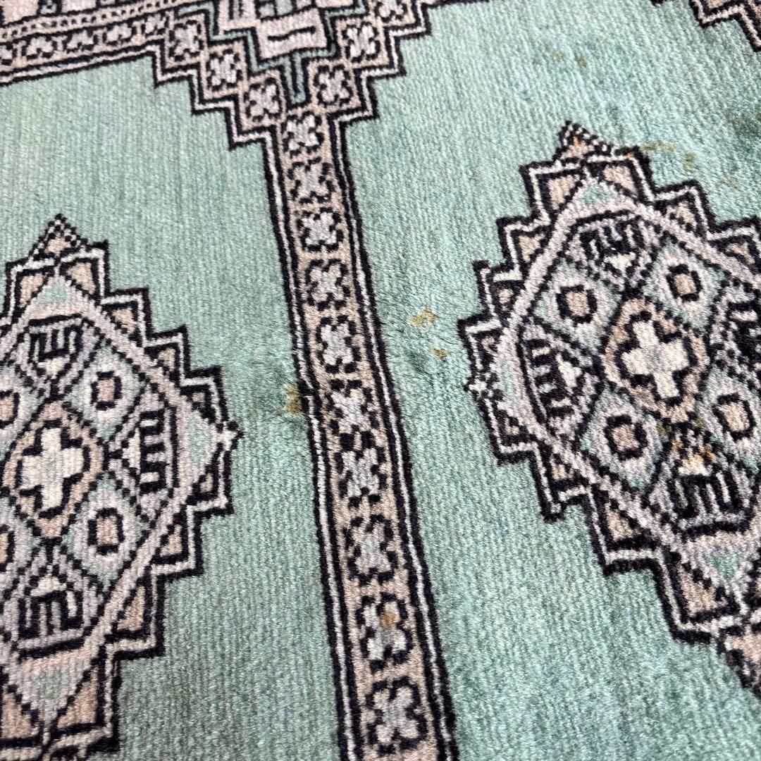 パキスタン絨毯 ウール 手織 ラグマット ヴィンテージ アンティーク 敷物