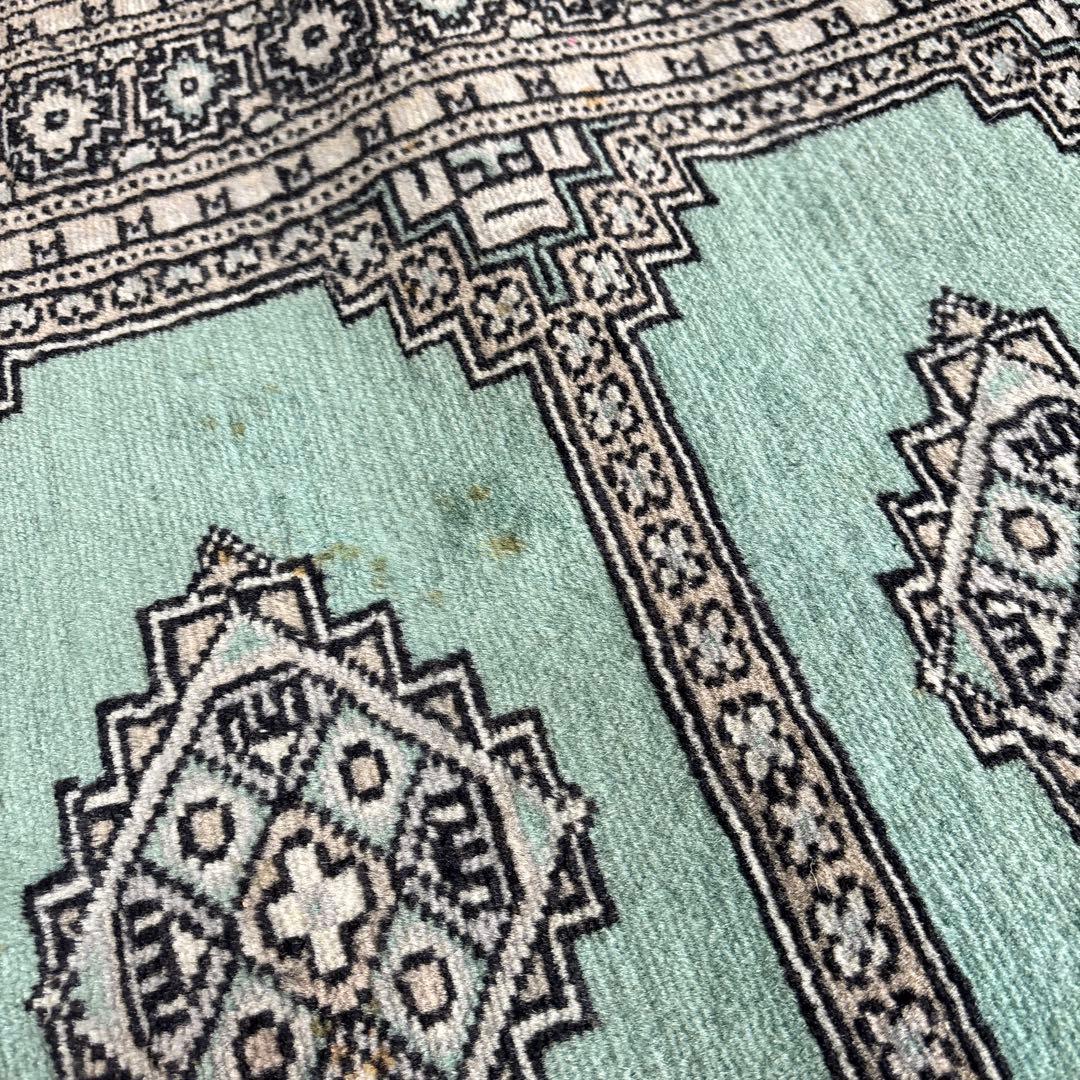 パキスタン絨毯 ウール 手織 ラグマット ヴィンテージ アンティーク 敷物