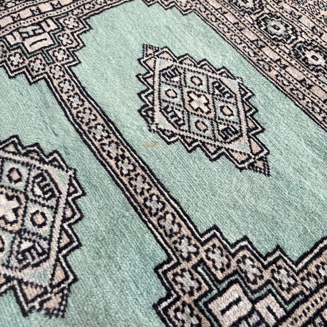 パキスタン絨毯 ウール 手織 ラグマット ヴィンテージ アンティーク 敷物