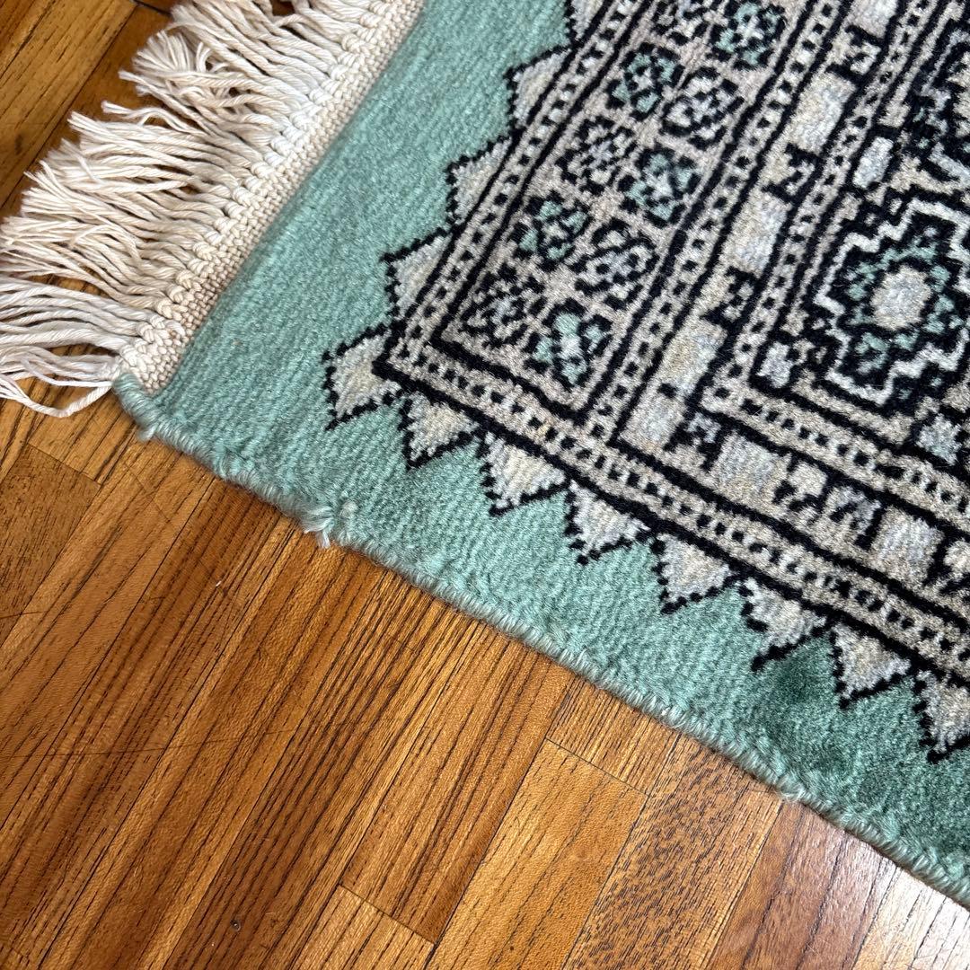 パキスタン絨毯 ウール 手織 ラグマット ヴィンテージ アンティーク 敷物