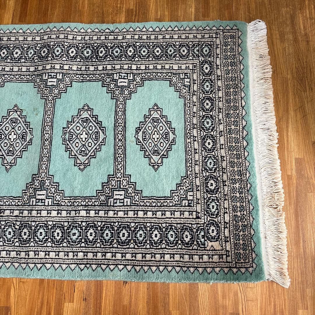 パキスタン絨毯 ウール 手織 ラグマット ヴィンテージ アンティーク 敷物