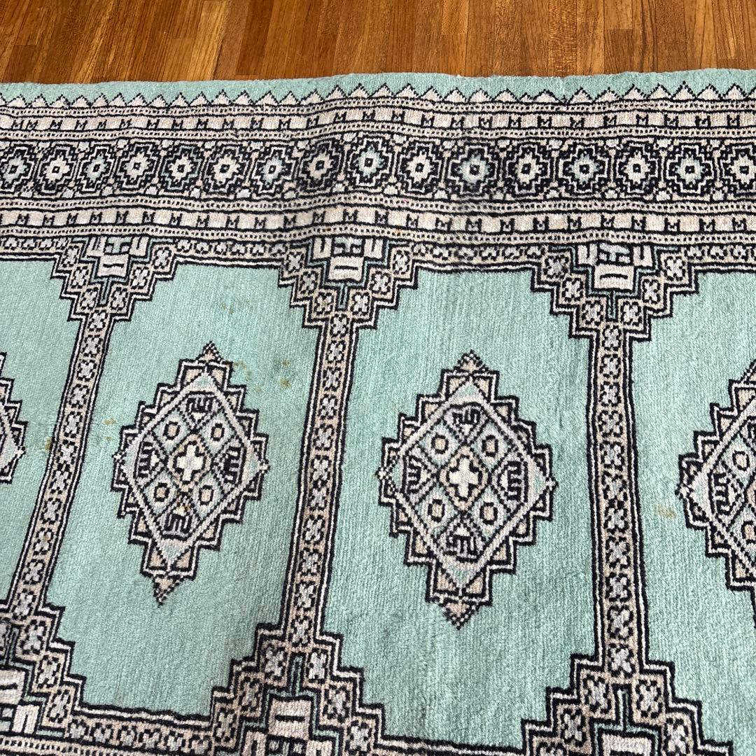 パキスタン絨毯 ウール 手織 ラグマット ヴィンテージ アンティーク 敷物