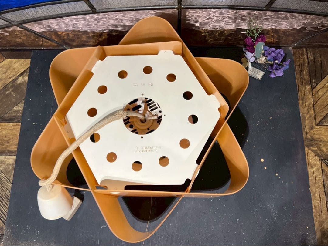 お花型 昭和レトロ レトロポップ 天井照明 ペンダントライト インテリア 当時物