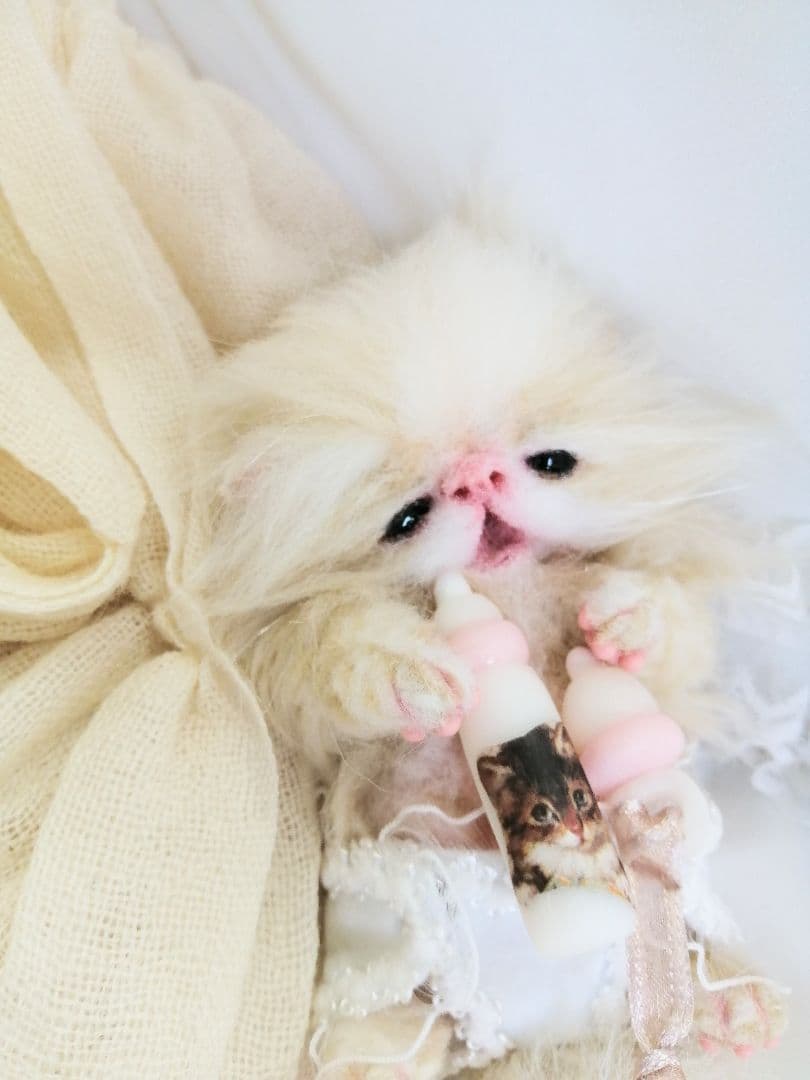 哺乳瓶♡おしゃぶり♡お腹ぽっこり子猫ちゃん♡アートドール♡ぬいぐるみ♡おむつ