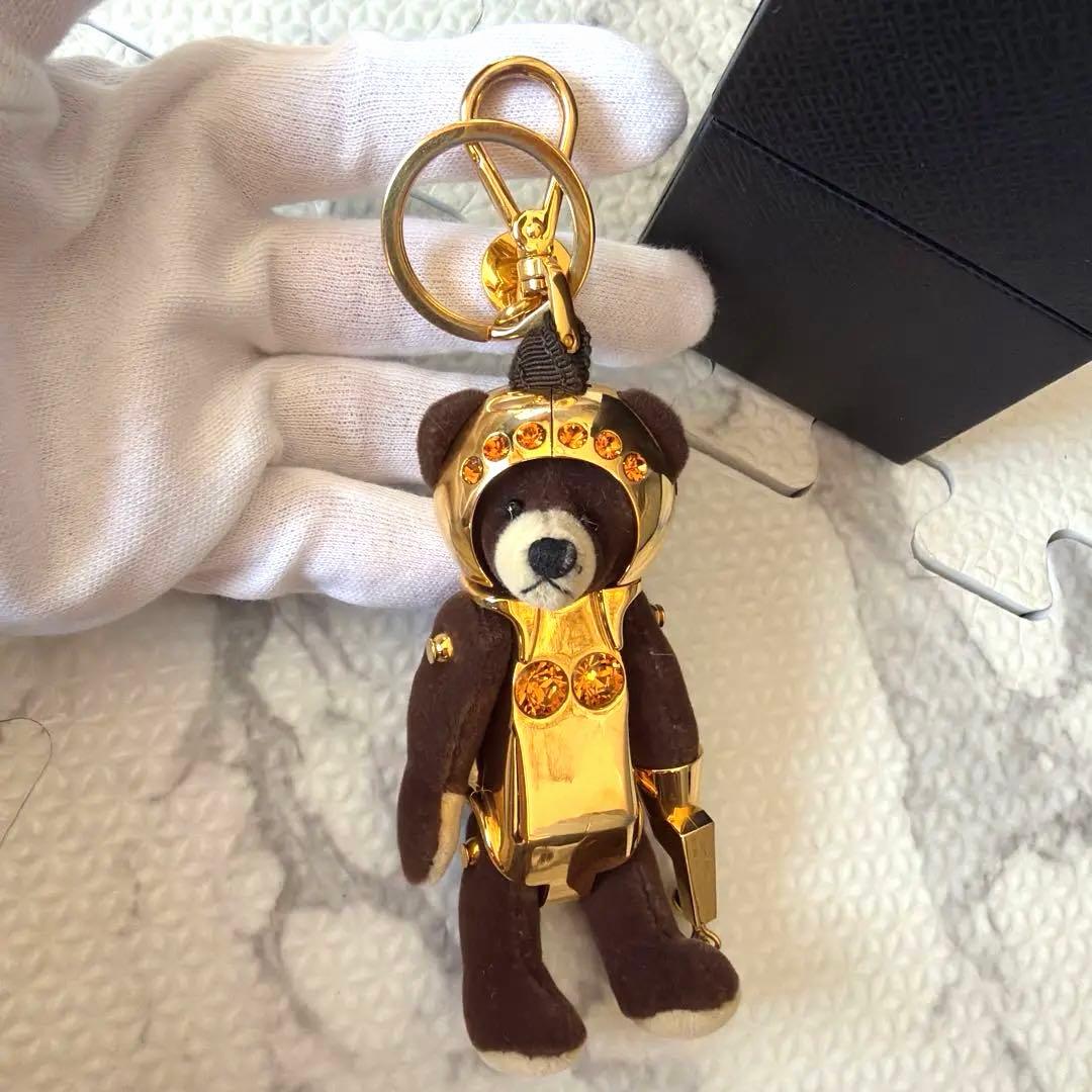 PRADA プラダ　クマ　ロボット　ゴールド　チャーム　キーホルダー