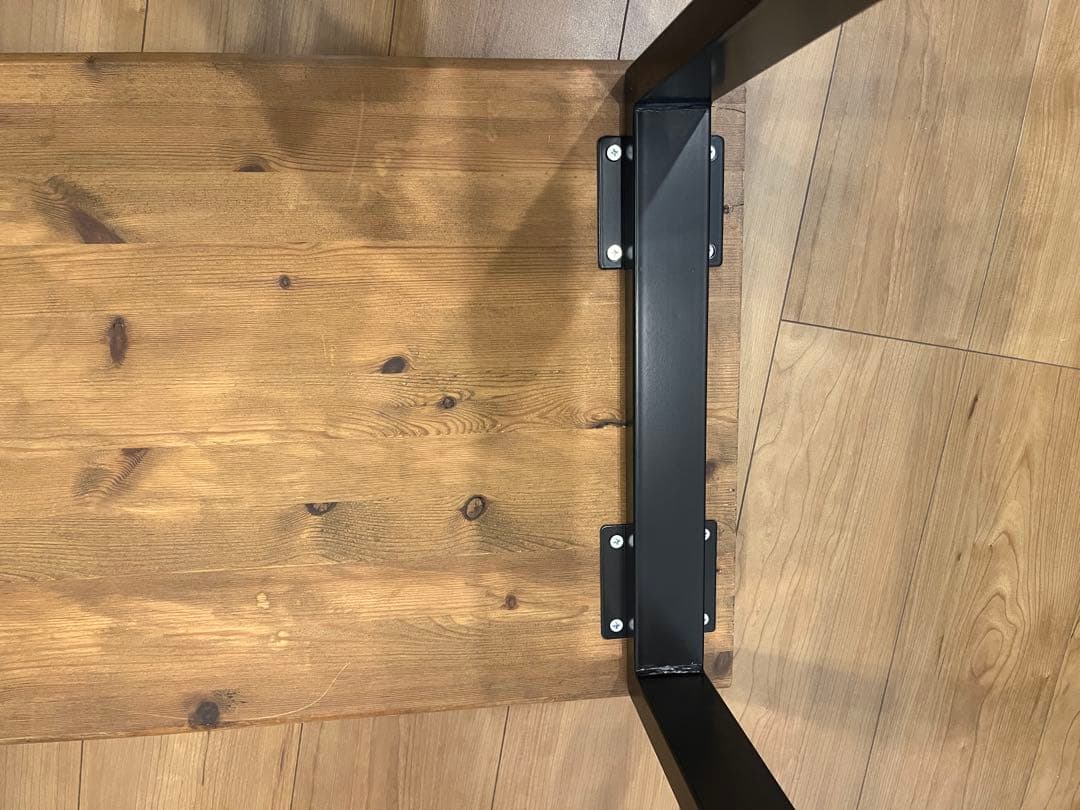 100✕45 カウンターテーブル　ウォールナット　無垢材　アイアン脚