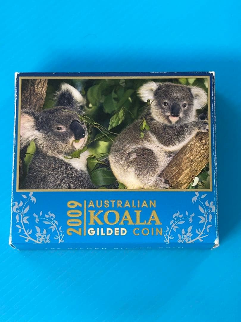 【希少】 2012年コアラ銀貨2009年コアラ ゴールドプレート金箔仕上げ銀貨