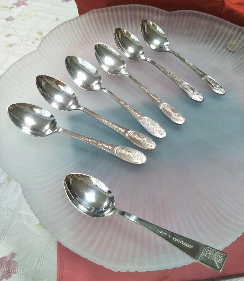 ●1711#0201　ヘレンカーチス/銀のスプーン(純銀4本/銀製3本)1016