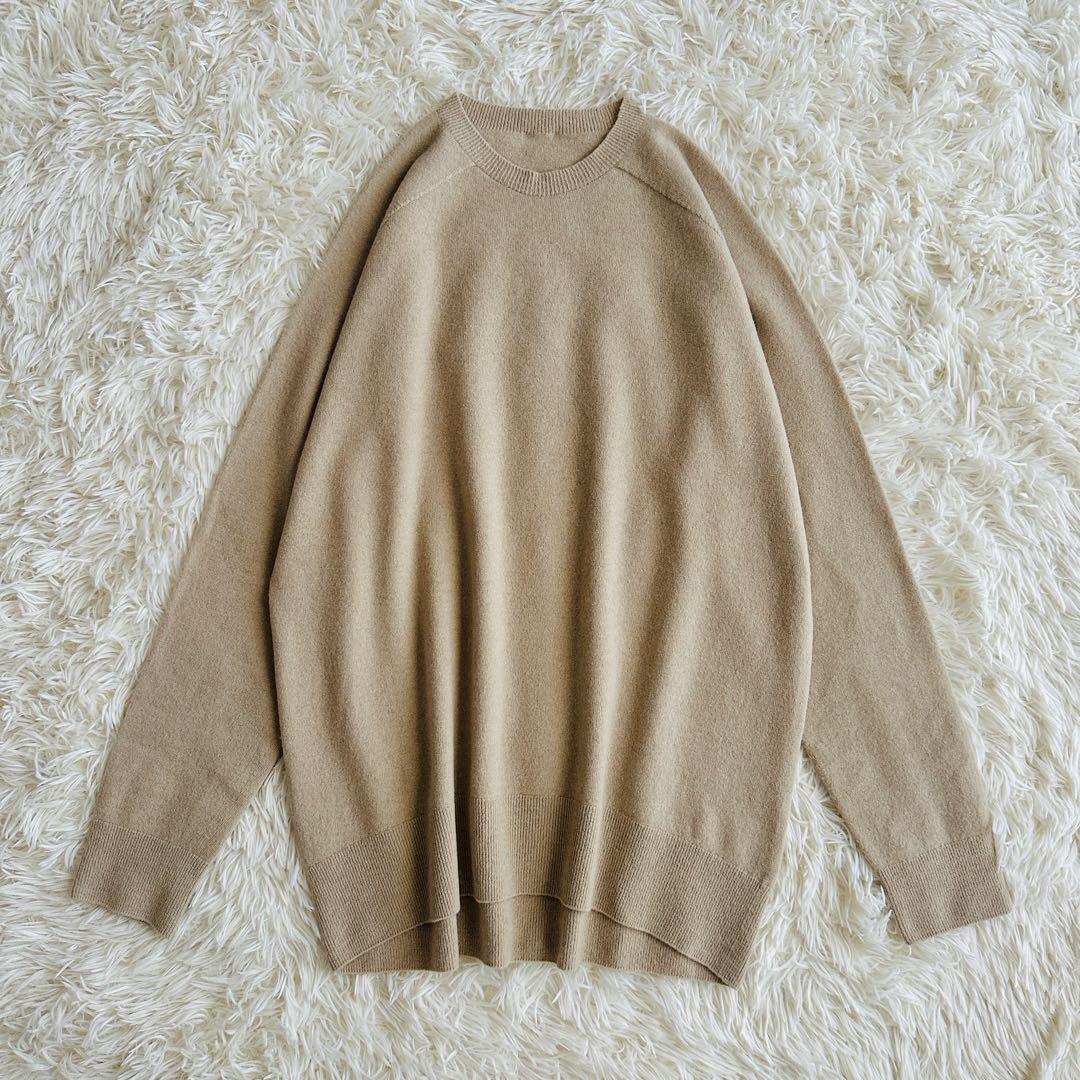 【極美品】ドゥーズィエムクラス　CAPRIクルーネックプルオーバー　ベージュ