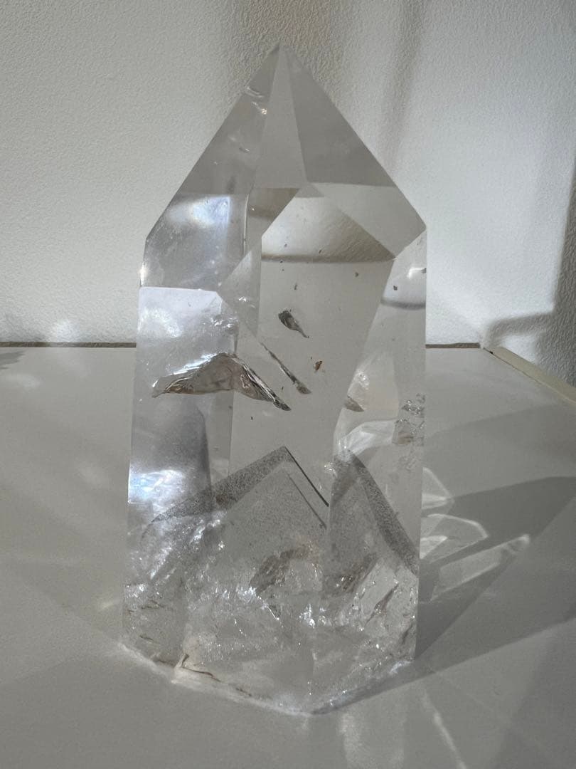 ファントム 六角柱 ポイント 水晶 天然石 虹 レインボー