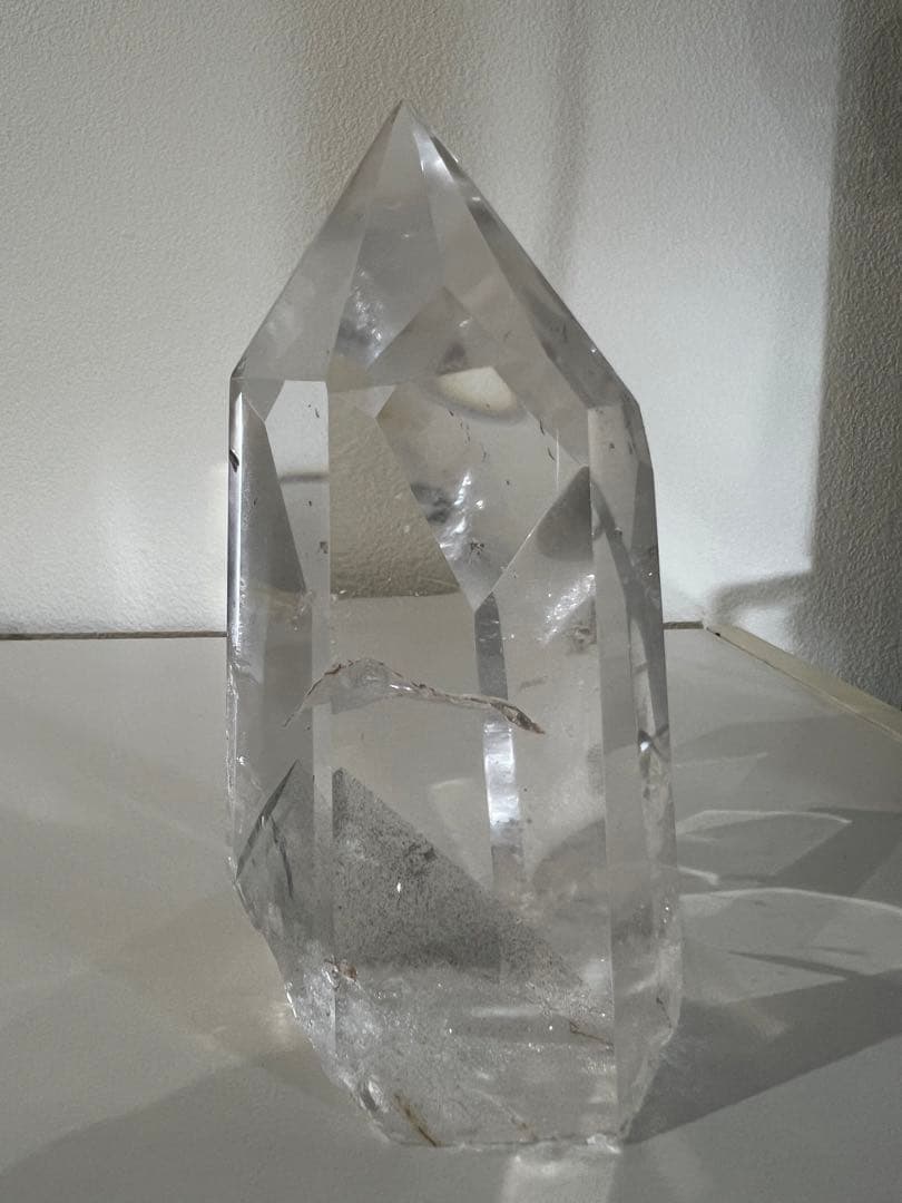 ファントム 六角柱 ポイント 水晶 天然石 虹 レインボー