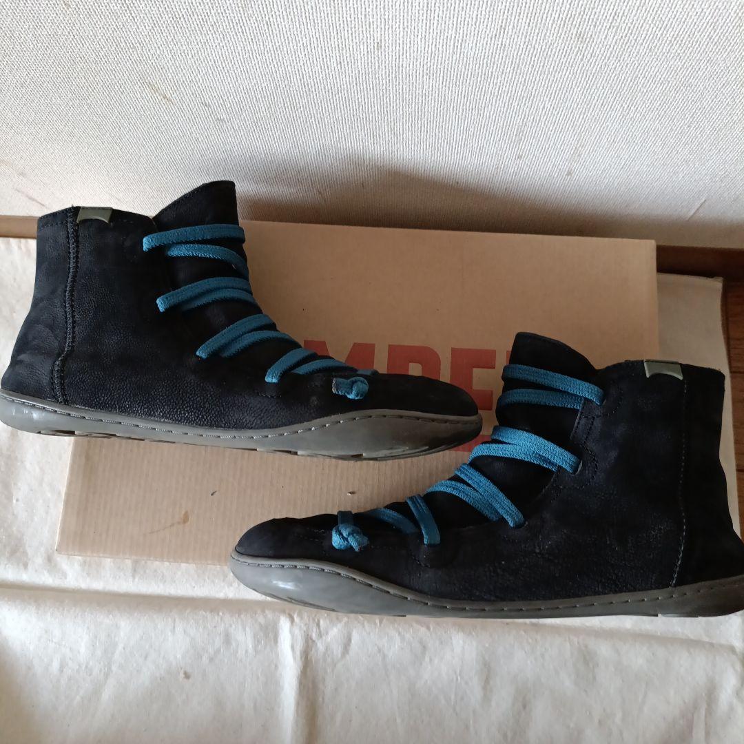 CAMPER ペウカミ サイドジップ ハイカットスニーカー ヌバック US8