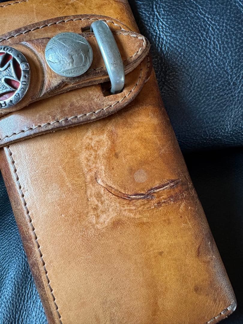 ｇ*ｉ様 アルズニ　長財布　希少焼印入りライダース