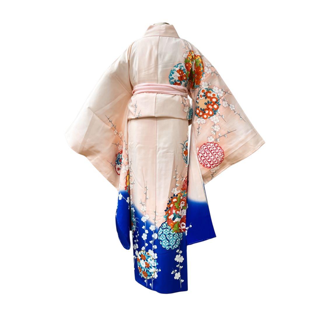 ◎mk-919　七五三　振袖　着物　女の子　御祝い着　金駒刺繍　10-23