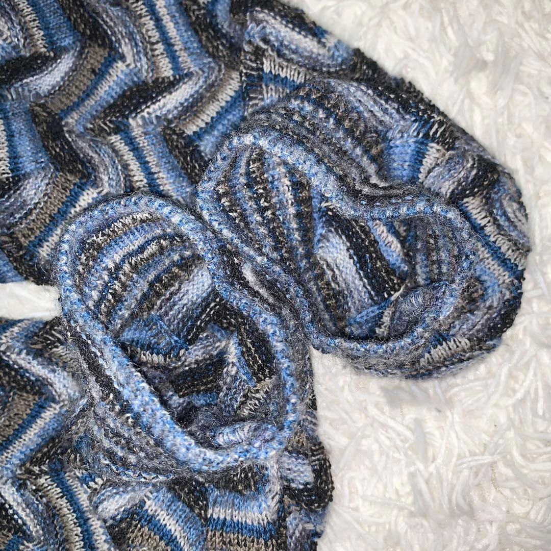 美品 MISSONI カーディガン 総柄 ウール モヘヤ混 オーバーサイズ XL