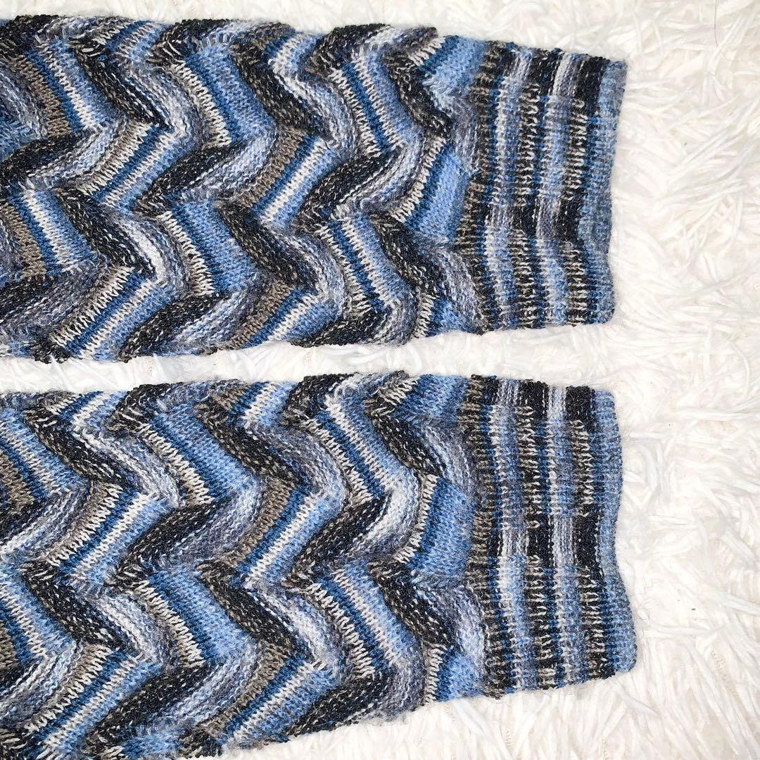 美品 MISSONI カーディガン 総柄 ウール モヘヤ混 オーバーサイズ XL