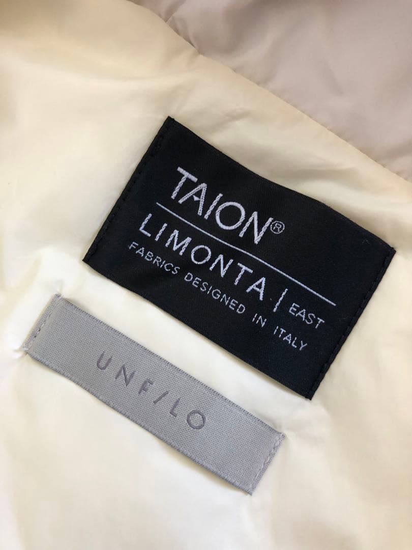 TAION UNFILOコラボ　ダウンベスト　キルティング　フード付きジレ