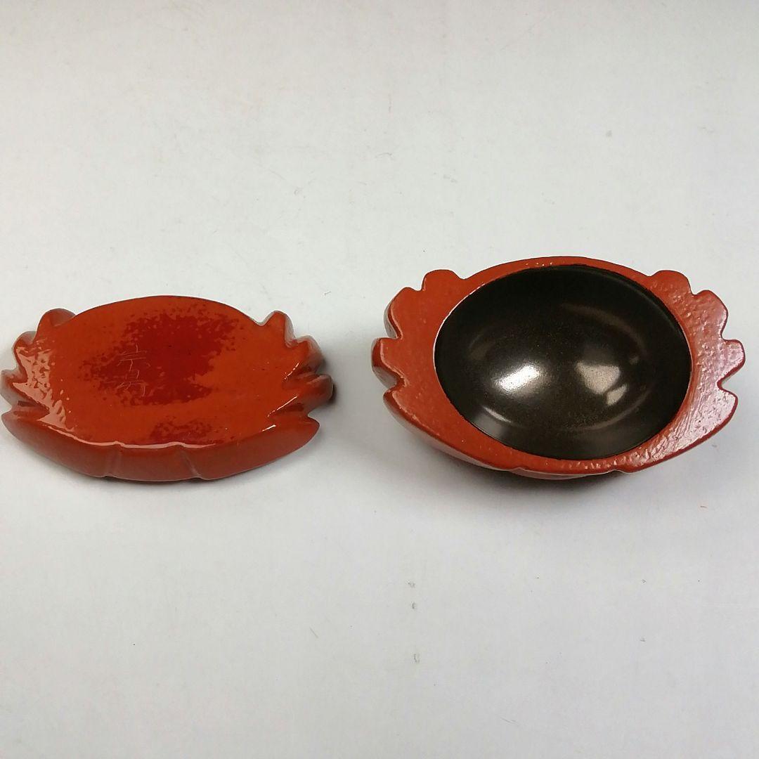 Ｔ９３６　香合　『蟹　香合』『山崖宗陽 作』漆塗蒔絵　共箱　茶道具