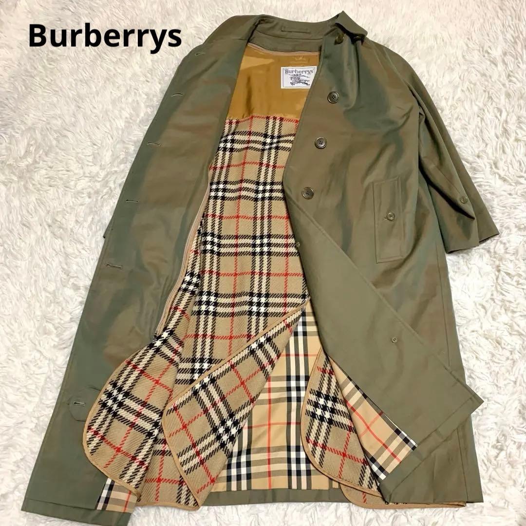 【美品】 バーバリーズ ステンカラー コート オリーブ 11号 ウールライナー