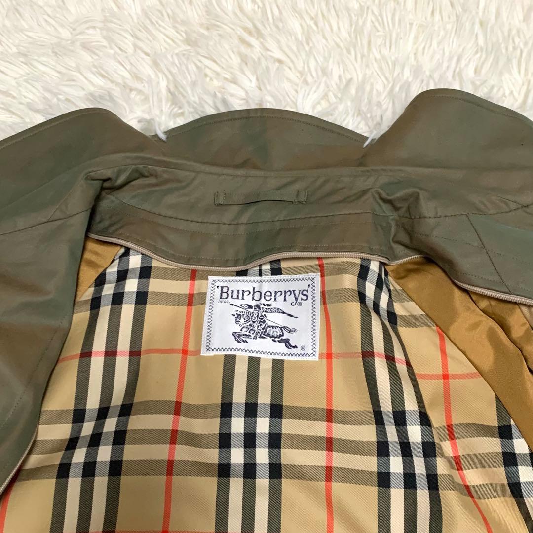 【美品】 バーバリーズ ステンカラー コート オリーブ 11号 ウールライナー