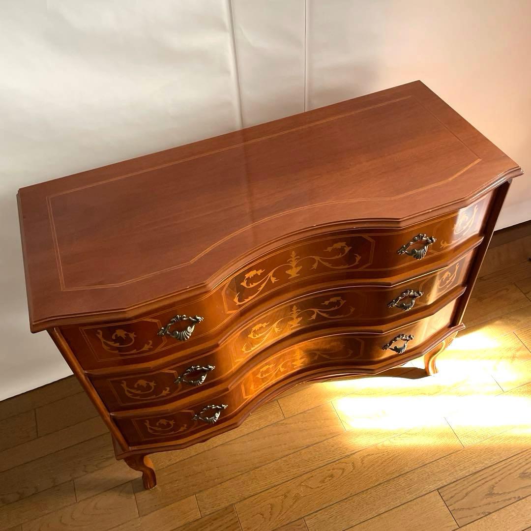 高級 象嵌家具◎3段チェスト◎キャビネット