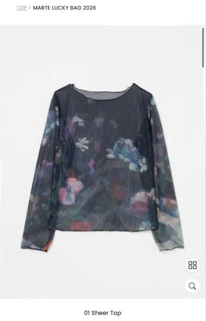 新品未使用 MARTE lucky bag シアー トップス