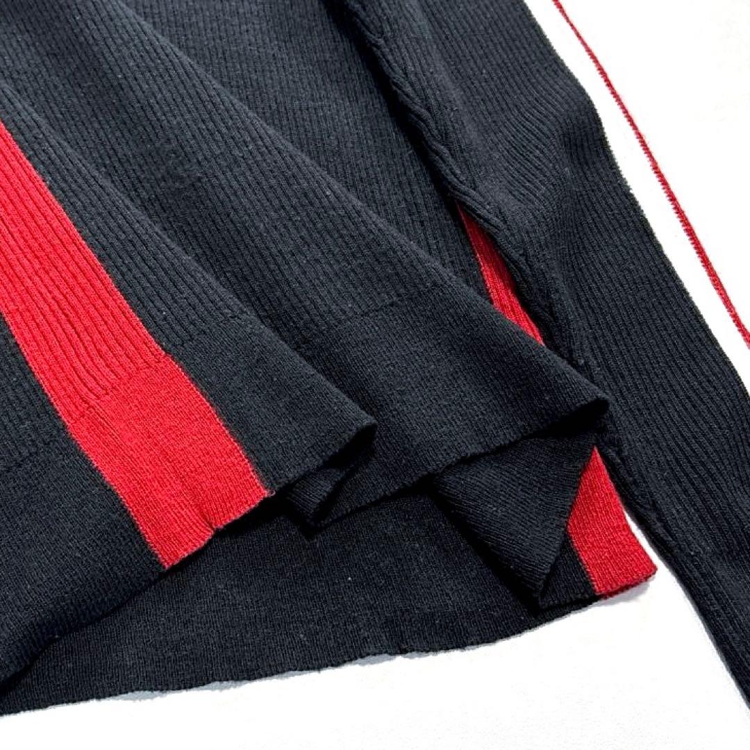 ジュン＆ロペ　タートルネック　リブニット　セーター　ブラック　L ウール混