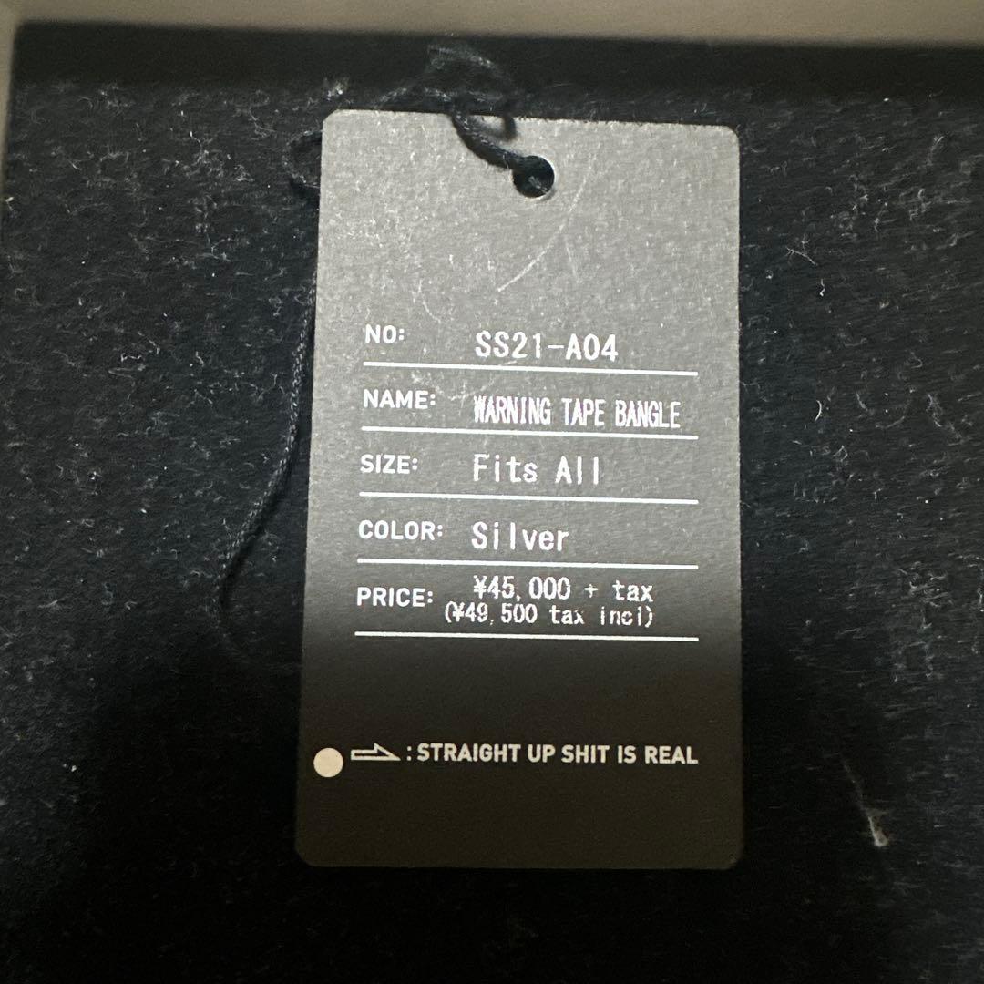 アクセサリー TIGHTBOOTH WARNING TAPE BANGLE