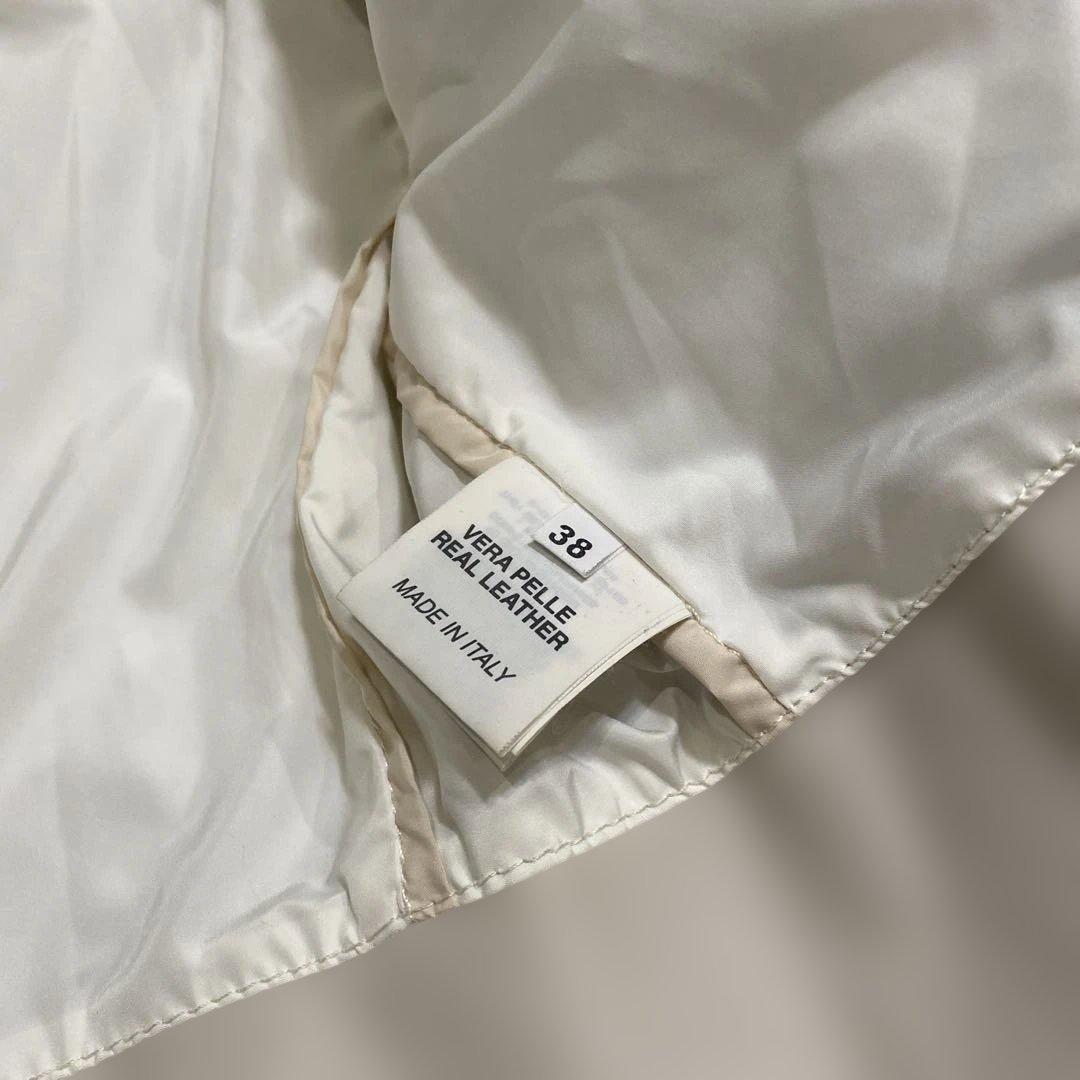 GIORGIO ラムレザーコート フォックスファー 38サイズ ベルトつき