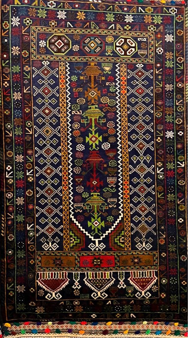 【新品未使用】バローチ絨毯　アフガニスタン産　ギャッベ　ペルシャ　高級絨毯