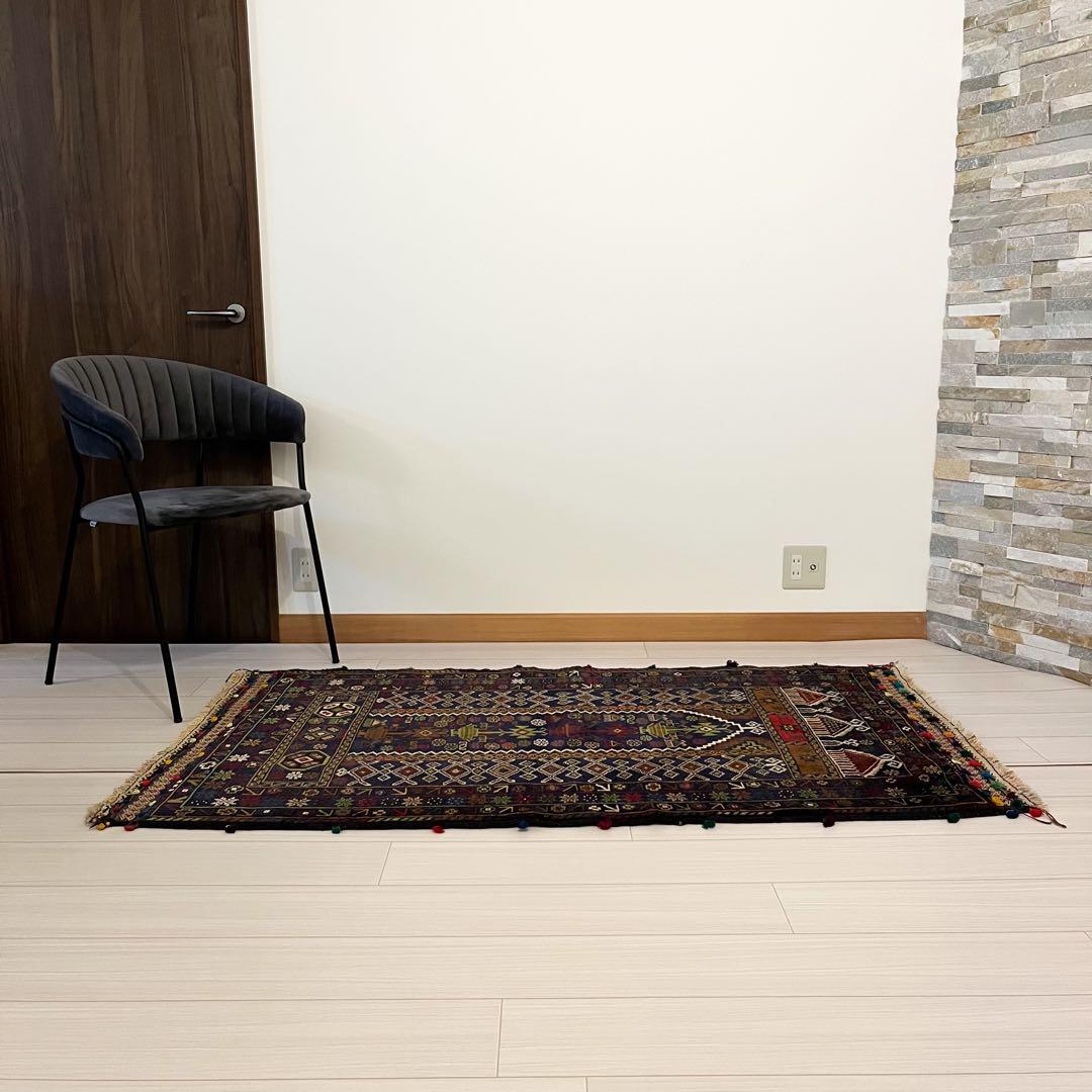 【新品未使用】バローチ絨毯　アフガニスタン産　ギャッベ　ペルシャ　高級絨毯