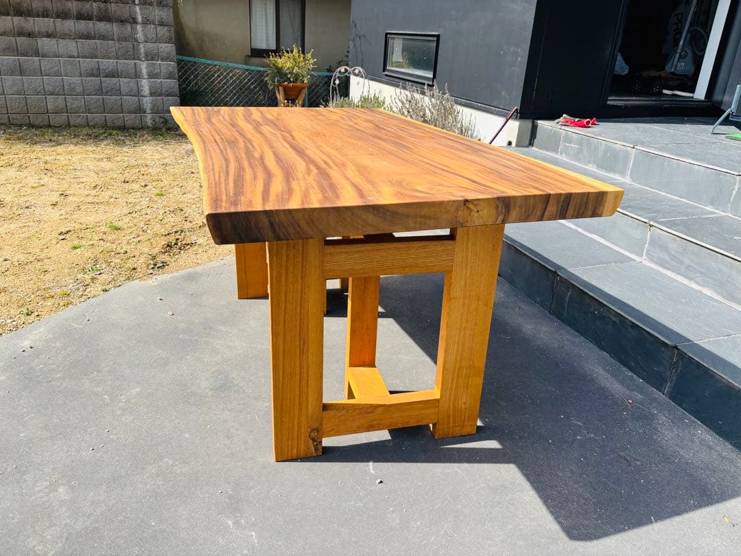 モンキーポッド　一枚板　4人用　ダイニングテーブル