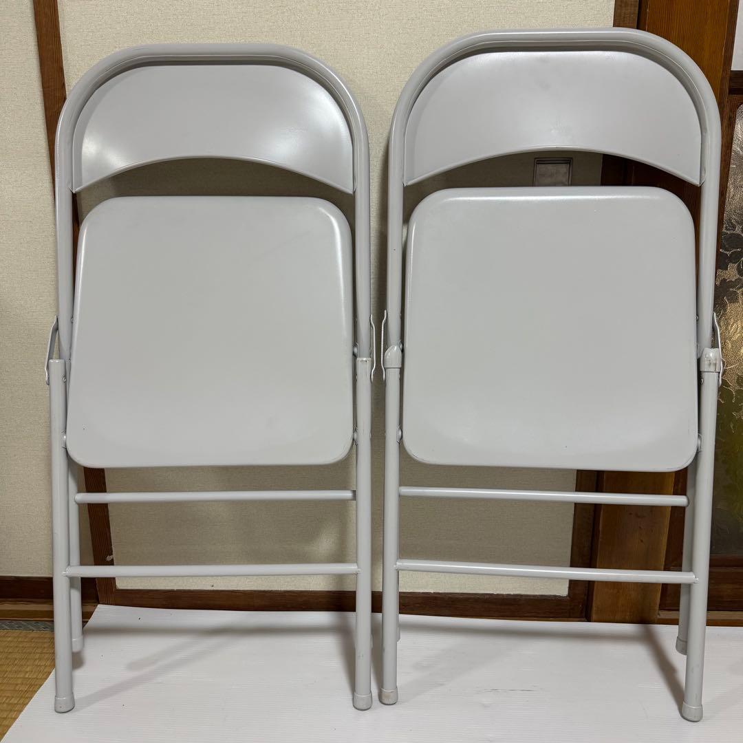 米軍放出品　MECO 折り畳みイス オフィス パイプ椅子 4脚