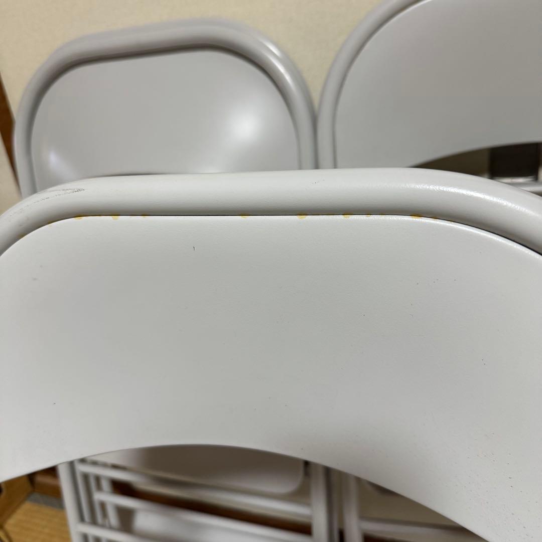 米軍放出品　MECO 折り畳みイス オフィス パイプ椅子 4脚