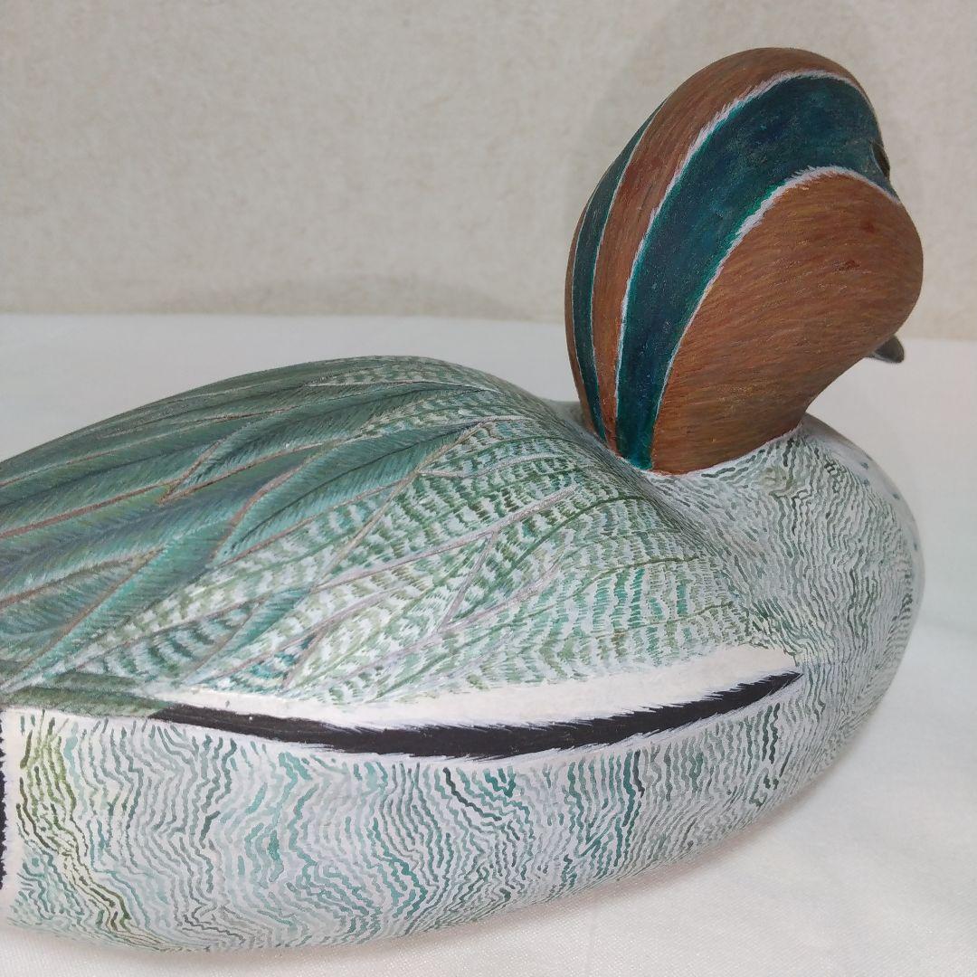 合鴨ディコイ ☆ バードカービング ☆ 【ハンドメイド】