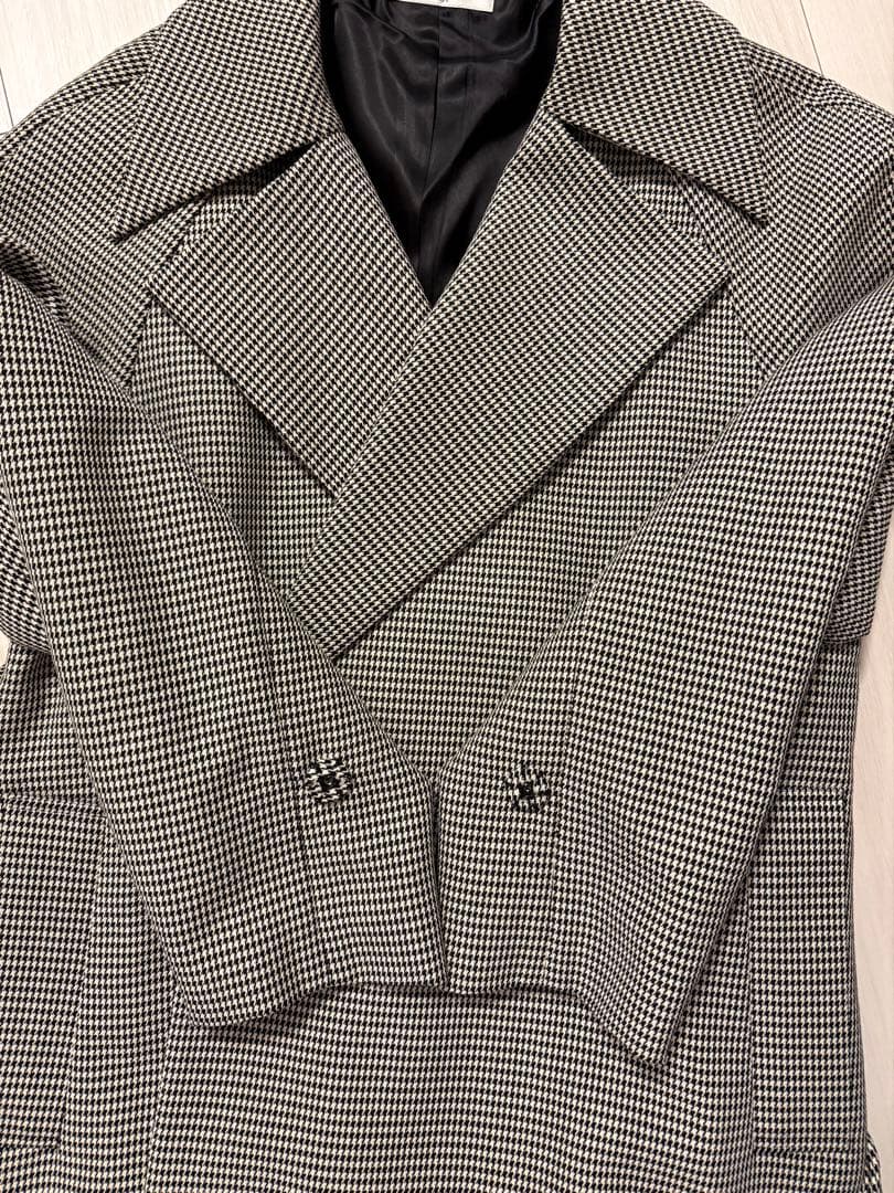 SHE TOKYO 千鳥格子柄ロングコート