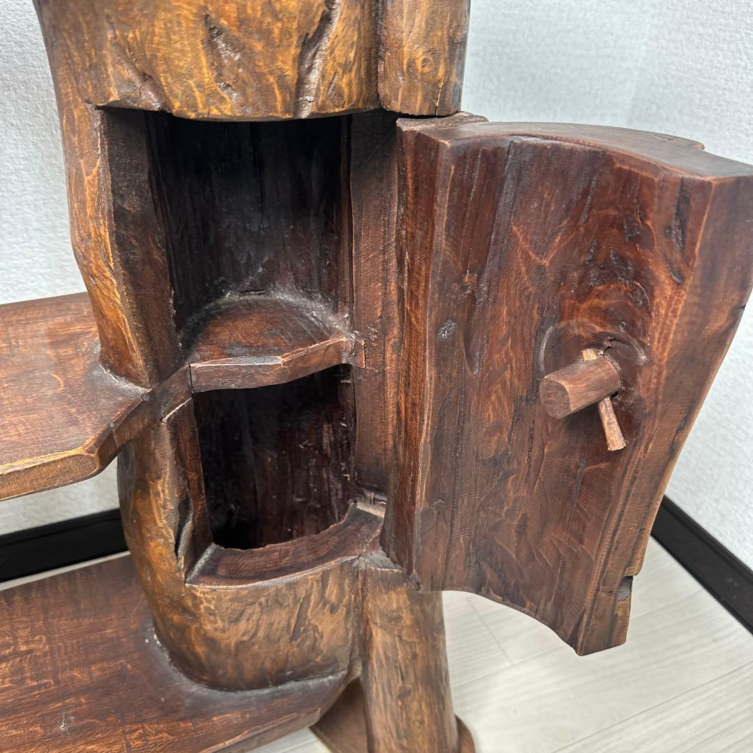 丸太チェスト 木工品 飾り棚 サイドボード ローカウンターデーブル i1※