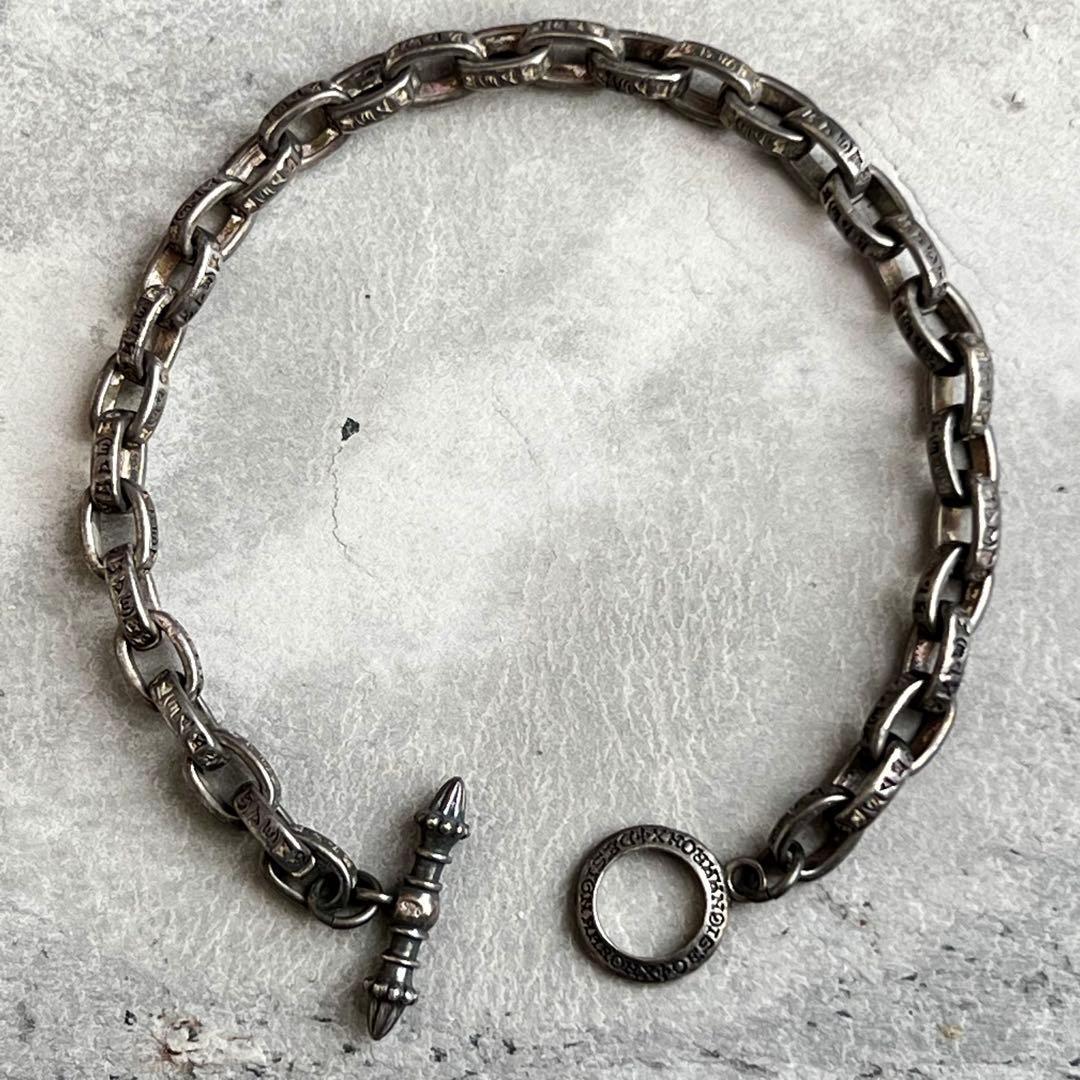 VINTAGE ヴィンテージ エングレーブチェーン ブレスレット 刻印 梵字