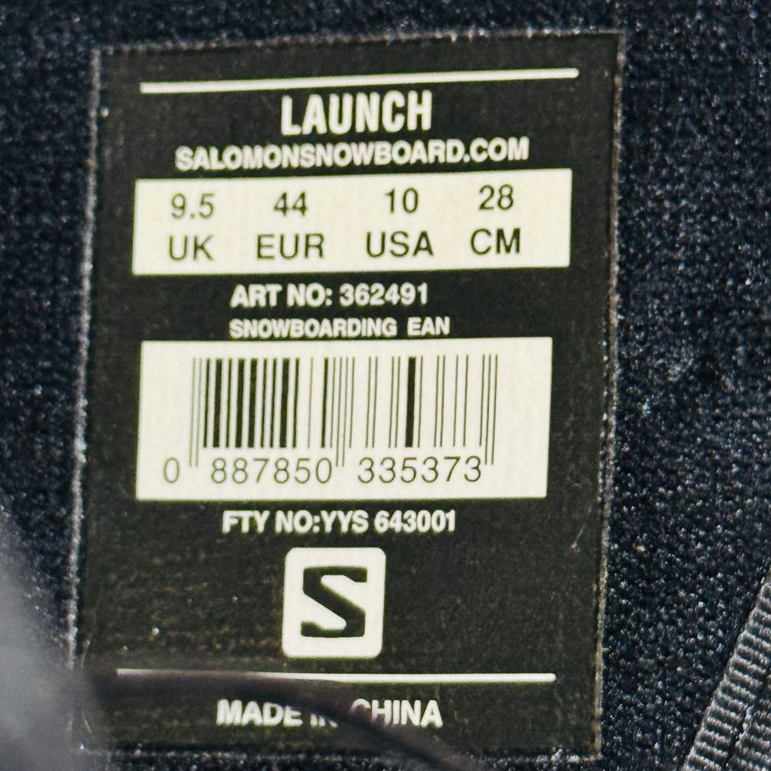 28cm サロモンLaunch スノーボードブーツ ブラック/グレー