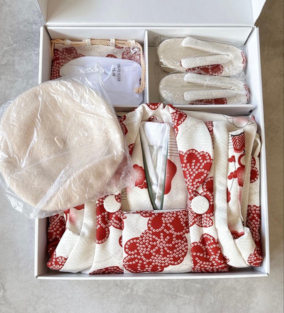 新品 utatane ひよこ商店 七五三 着物 3歳 女の子 被布フルセット