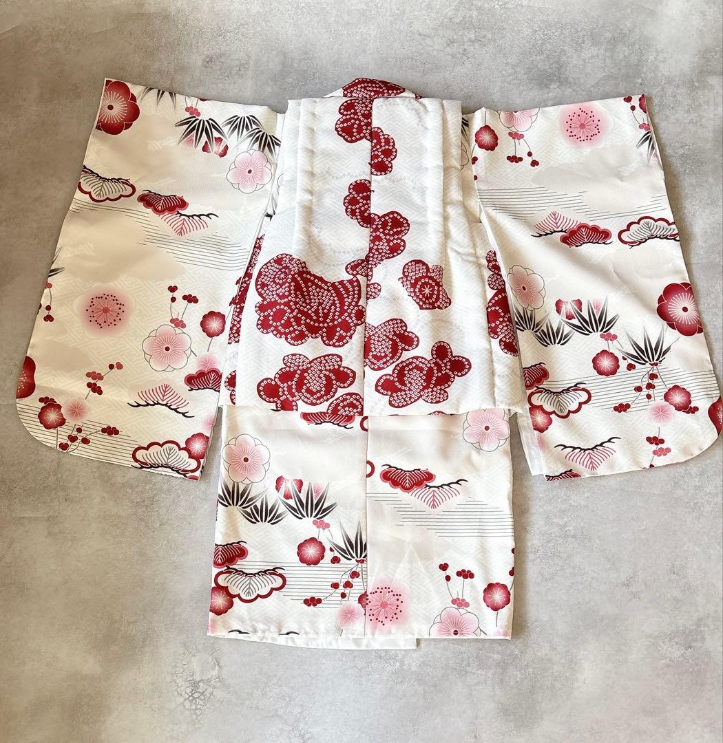 新品 utatane ひよこ商店 七五三 着物 3歳 女の子 被布フルセット