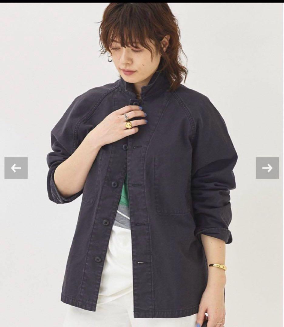 ⭐️plage ⭐️ Army シャツ ジャケット　ブラック　36