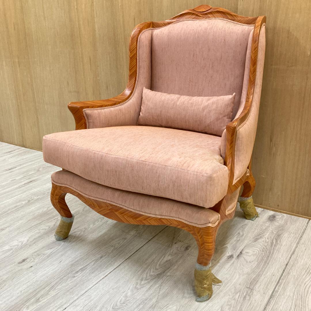 クラシック アームチェア シングルソファ ウィングバックチェア 一人掛け
