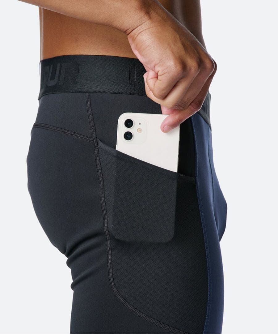 UAコールドウェザープロ　ロングスリーブ モックネック シャツ　レギンス　XL