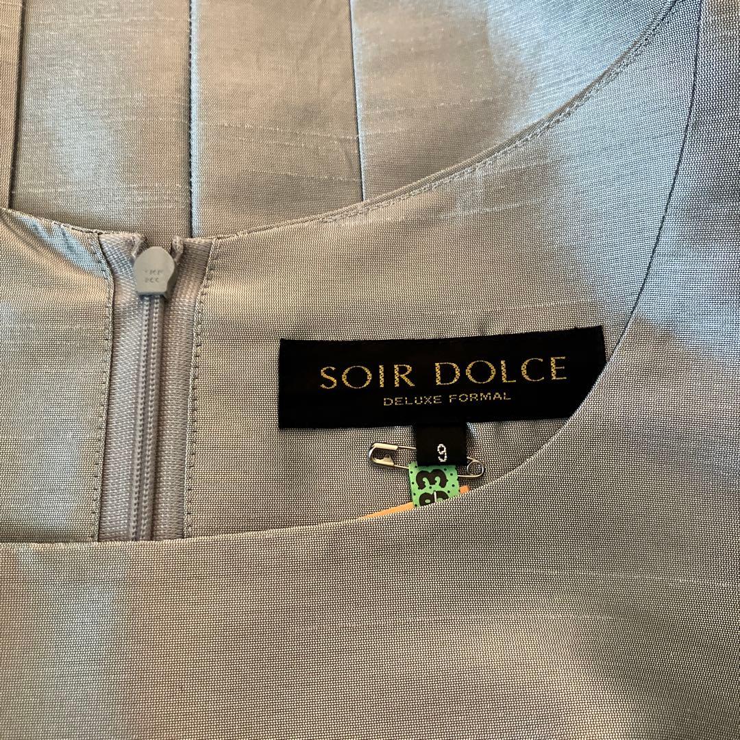 東京ソワールドルチェマザーズドレス シルバーシャンタンジャケットロングドレス