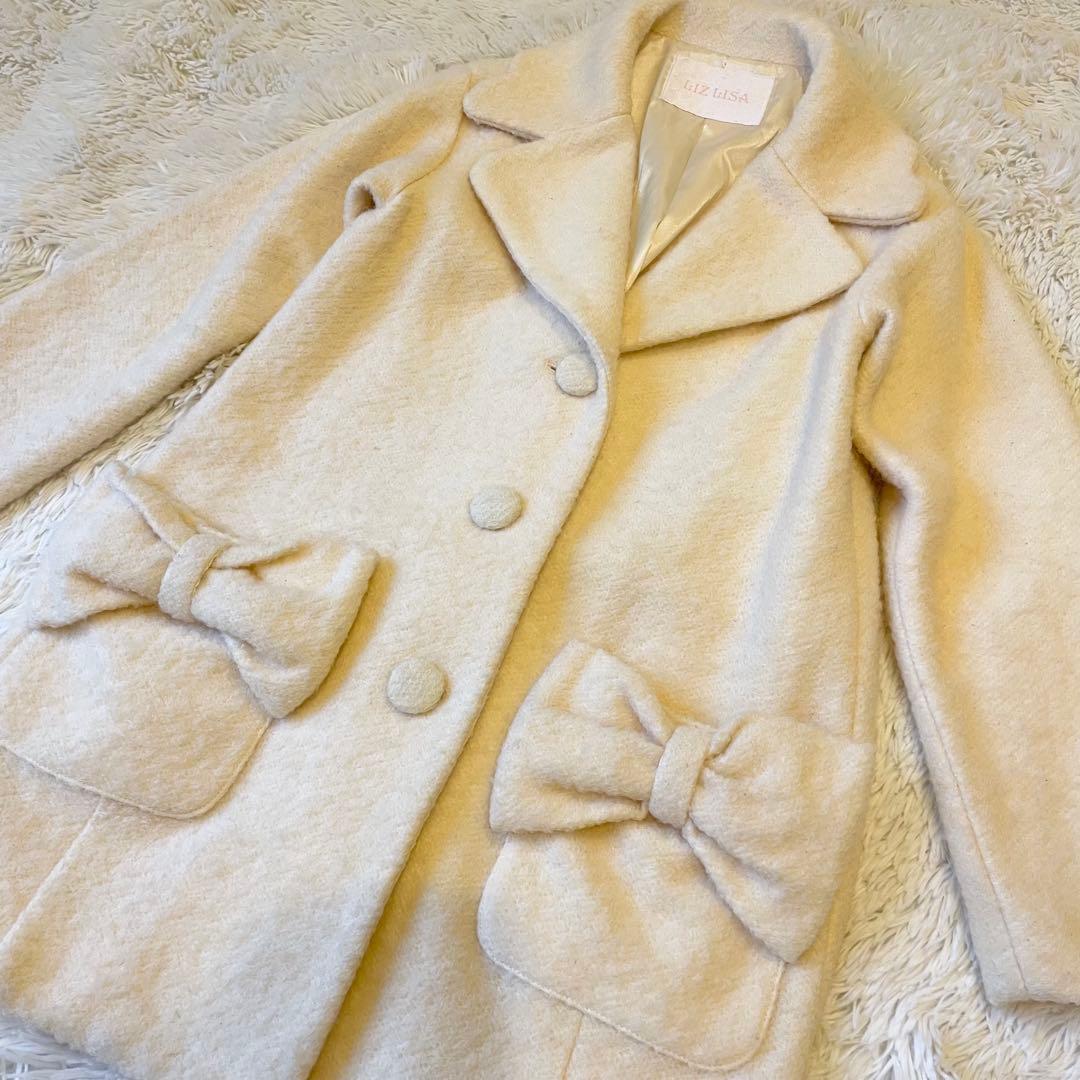 ジャケット・アウター LIZ LISA Cream Ribbon Coat Women Size 0