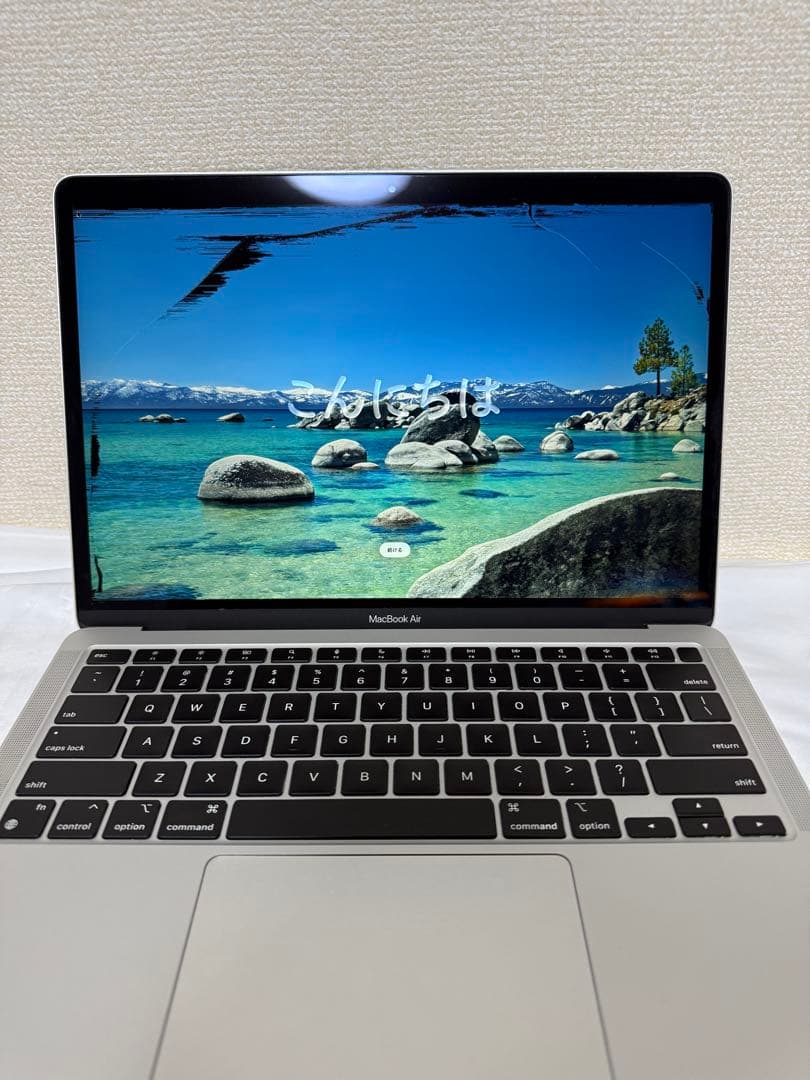 ※画面割れ・ジャンク　Apple M1 MacBook Air シルバー